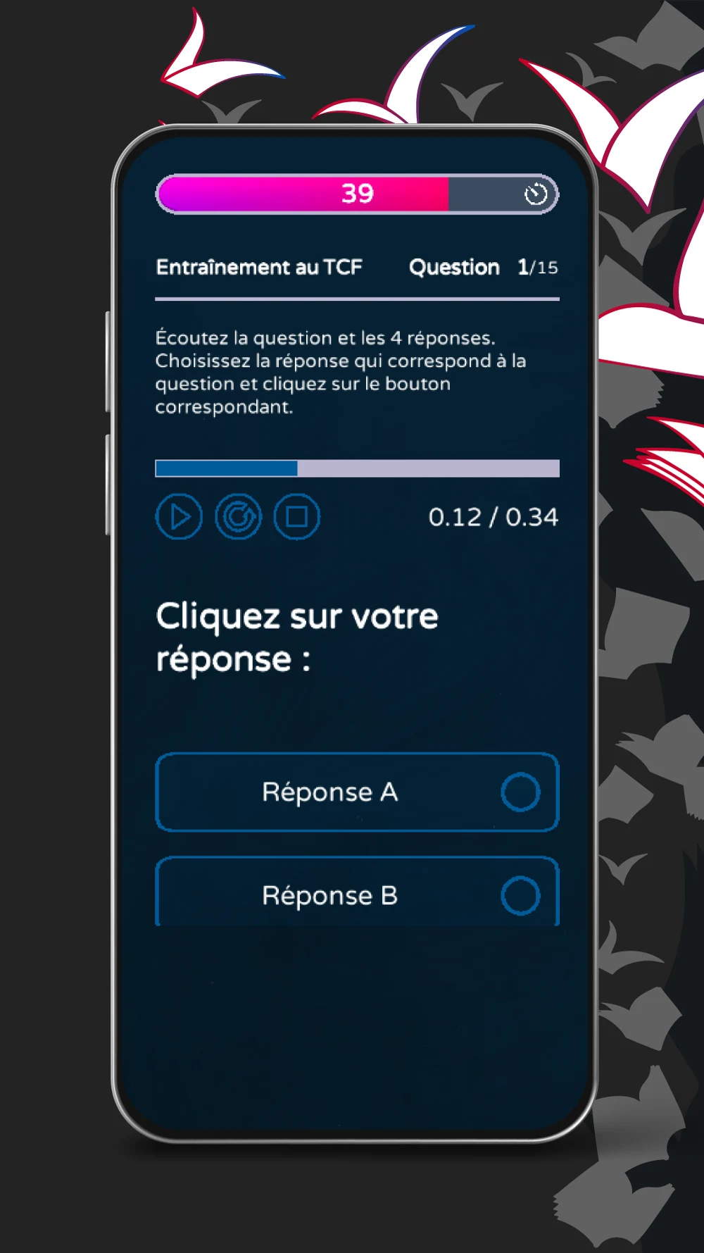 Oral comprehension - TCF screenshot